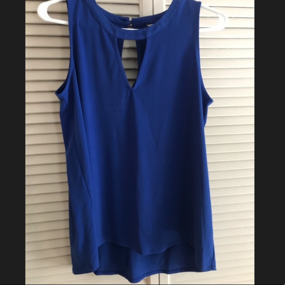 Banana Republic blue sleeveless blouse